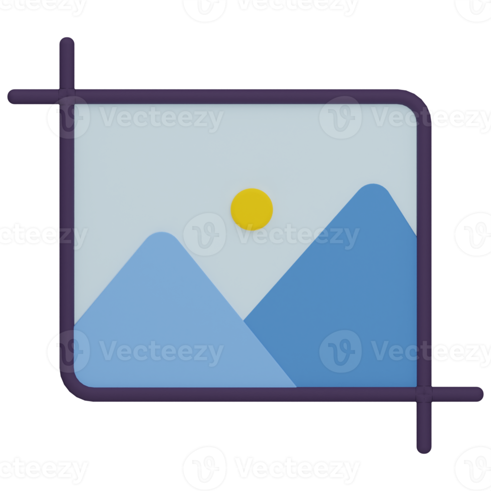 beskära bild 3d illustration png