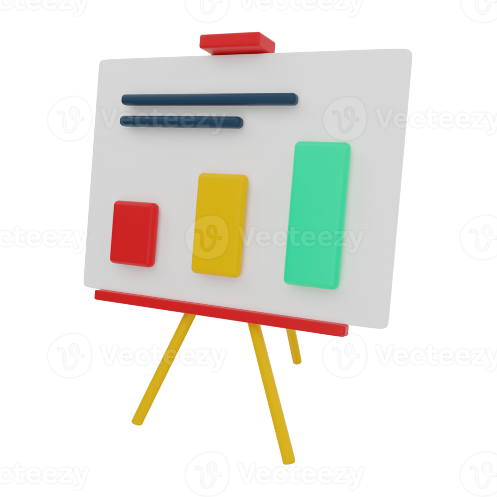 Marketing Chart 3D Illustration png