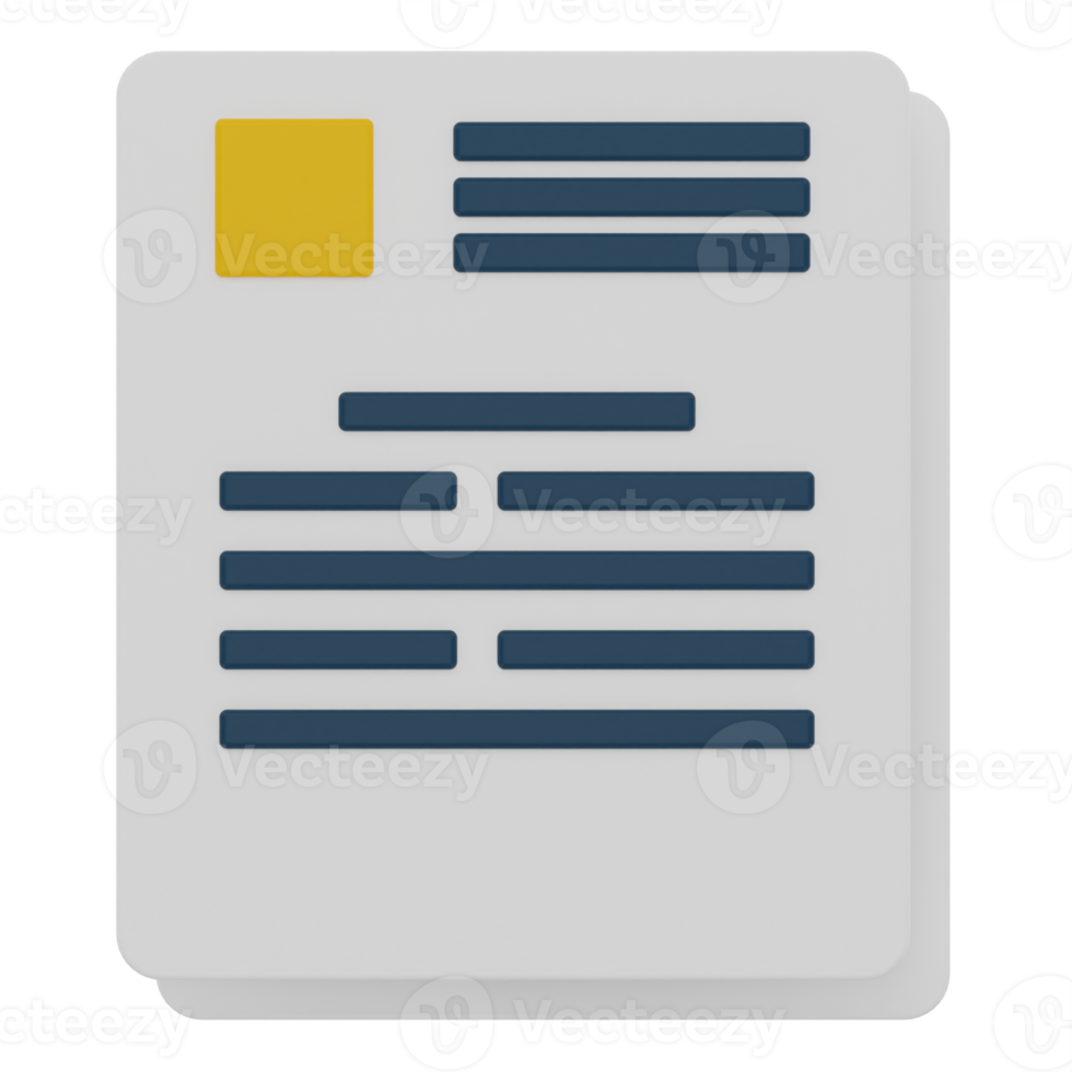 Documents 3D Illustration png