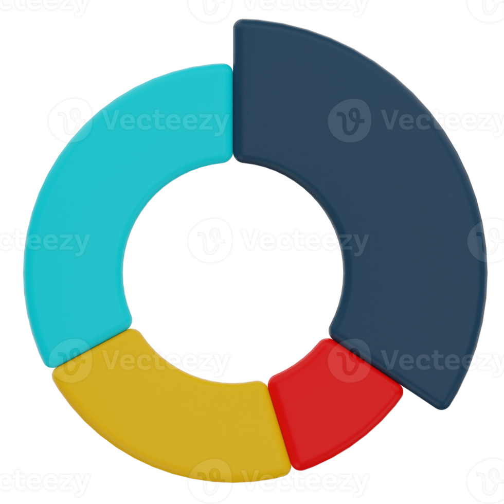 Doughnut Chart 3D Illustration png