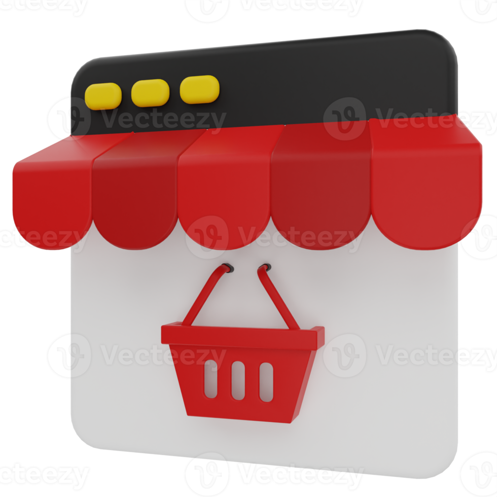Online Shop 3D Illustration png