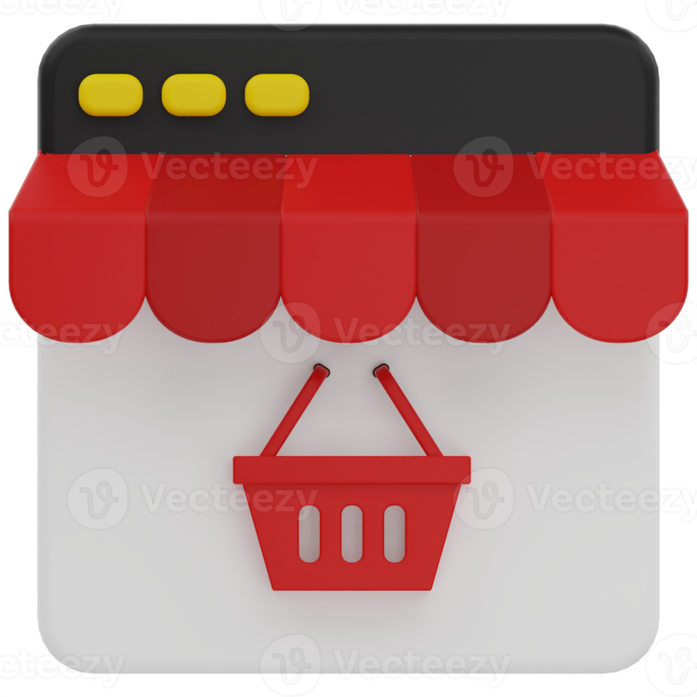 Online Shop 3D Illustration png