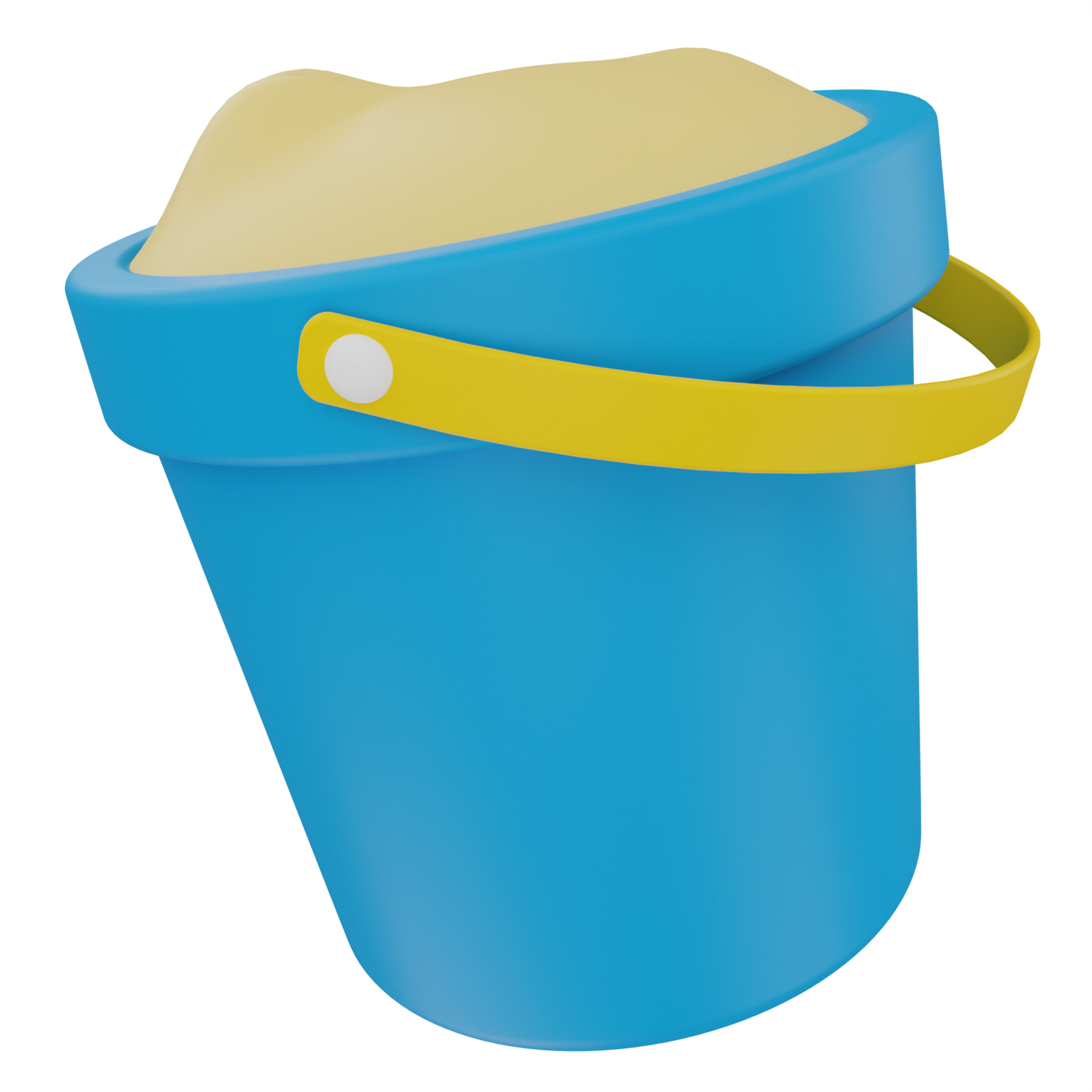 Premium PSD  Sand bucket in 3d rendered graphic