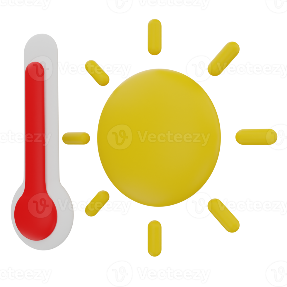 varm sommar 3d illustration png