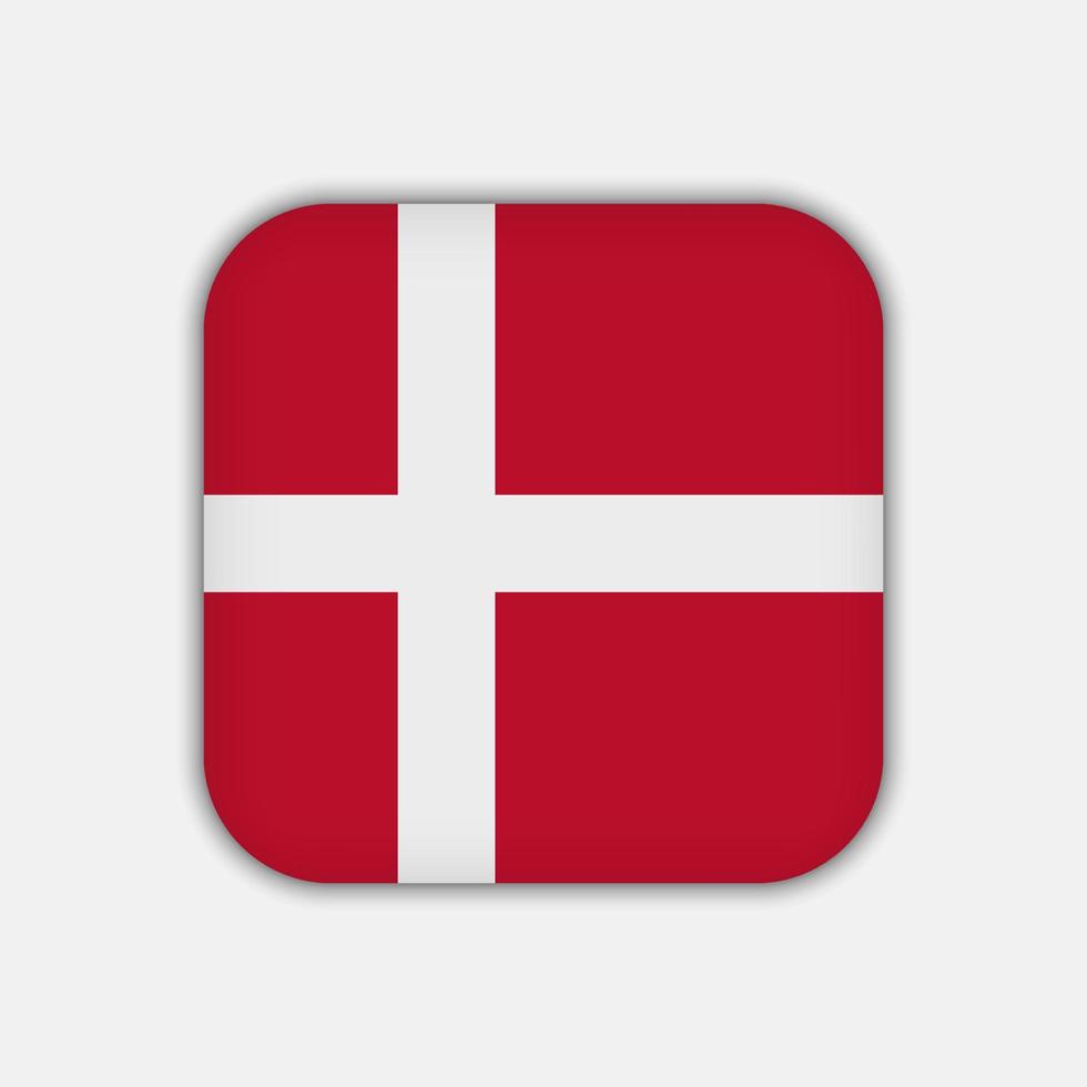 Denmark flag, official colors. Vector illustration.