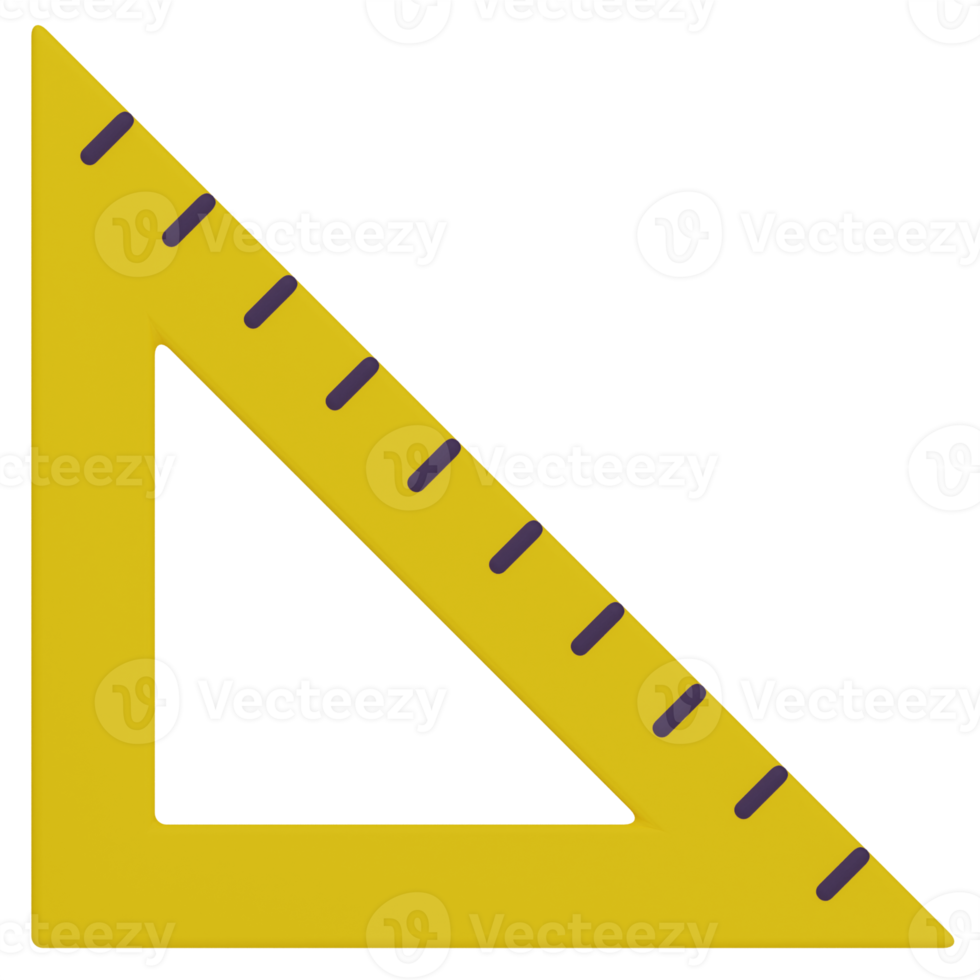Set Square 3D Illustration png