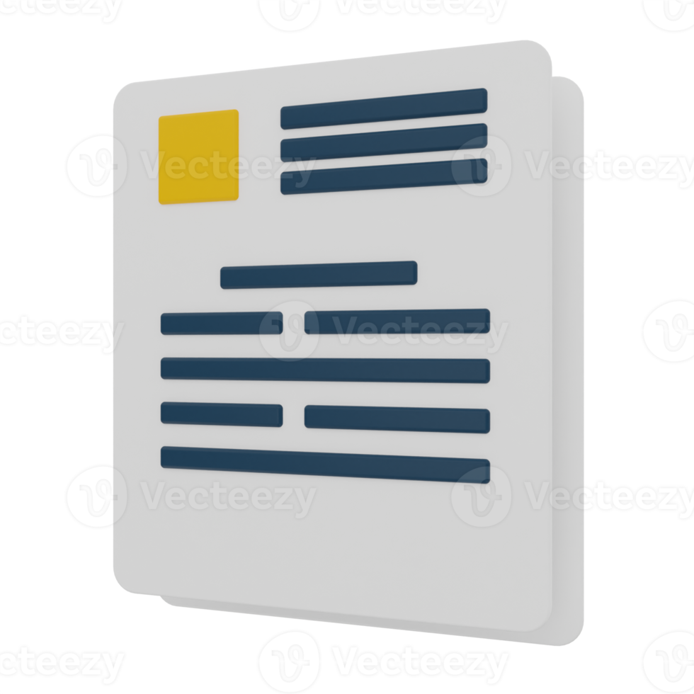 Documents 3D Illustration png