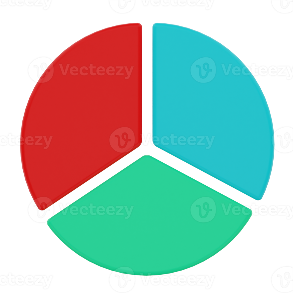 cirkeldiagram 3d illustratie png