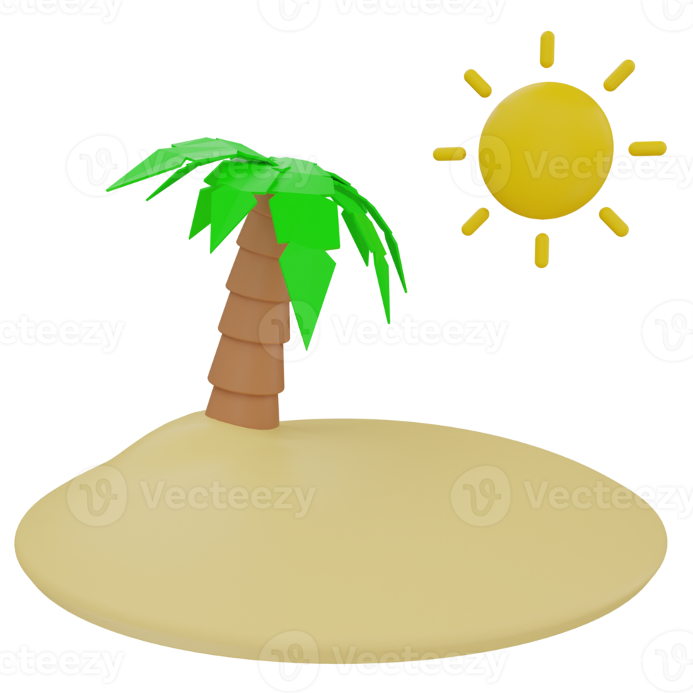 Coconut Tree 3D Illustration png