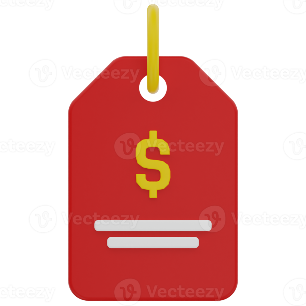 Price Tag 3D Illustration png