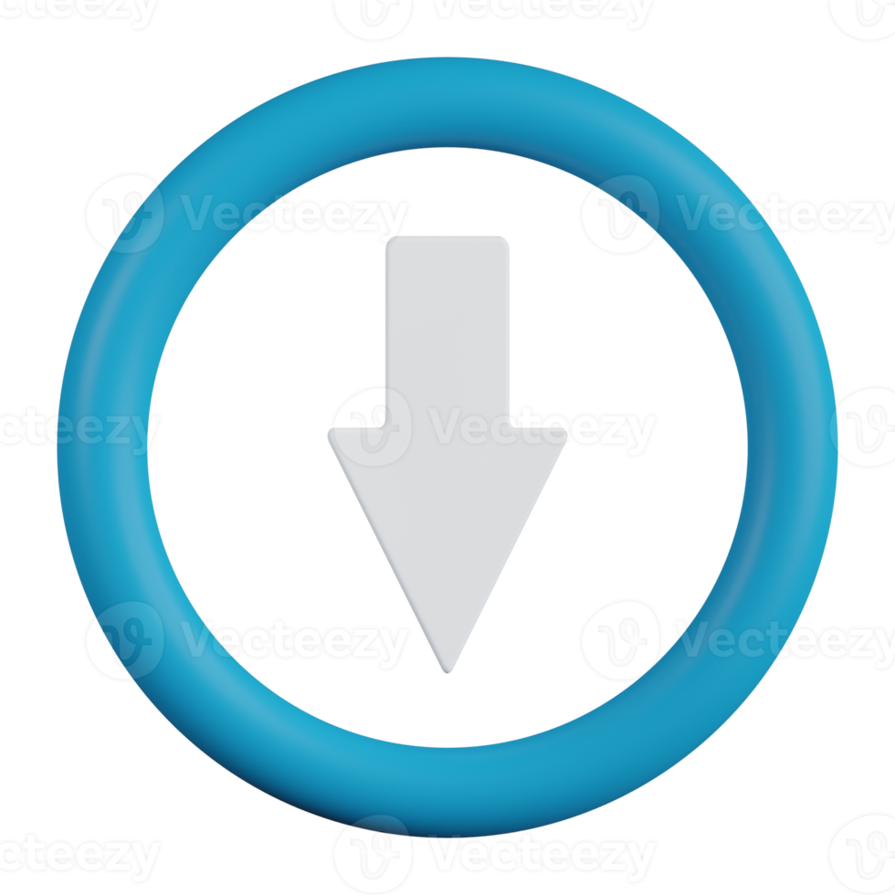 Down Arrow 3D Icon png