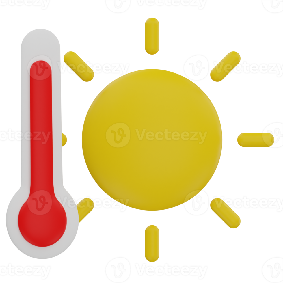 ilustração 3d de verão quente png