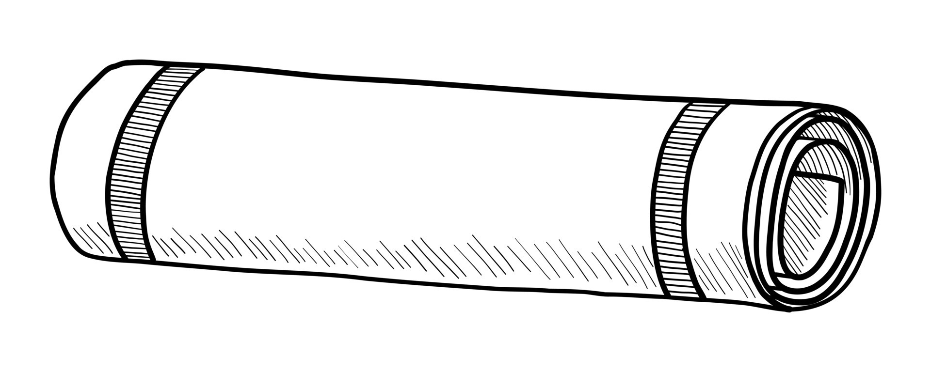 VECTOR ILLUSTRATION OF A YOGA MAT ISOLATED ON A WHITE BACKGROUND