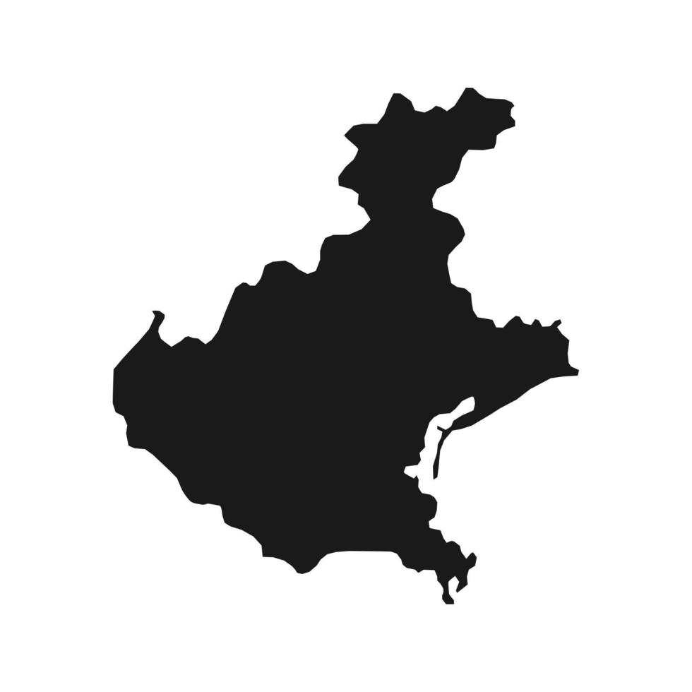 mapa del veneto región de italia. ilustración vectorial vector
