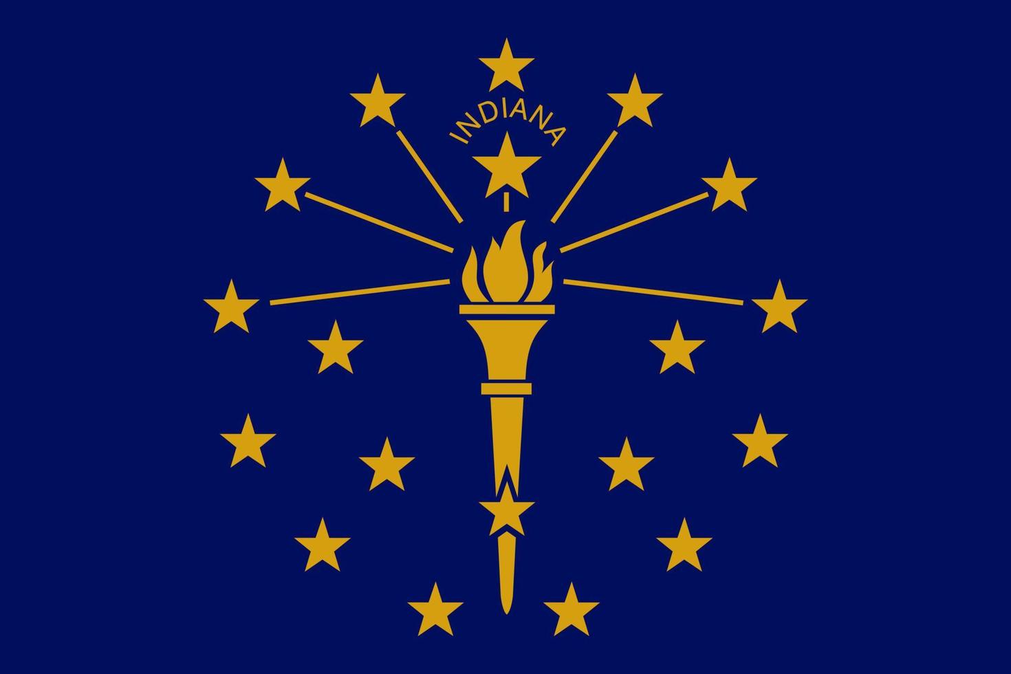 Indiana state flag. Vector illustration.