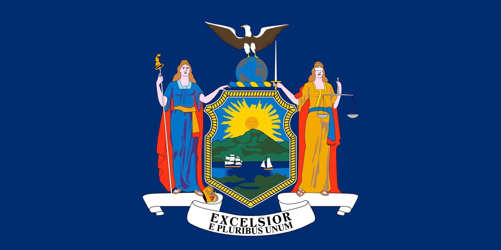 bandera del estado de nueva york. ilustración vectorial vector