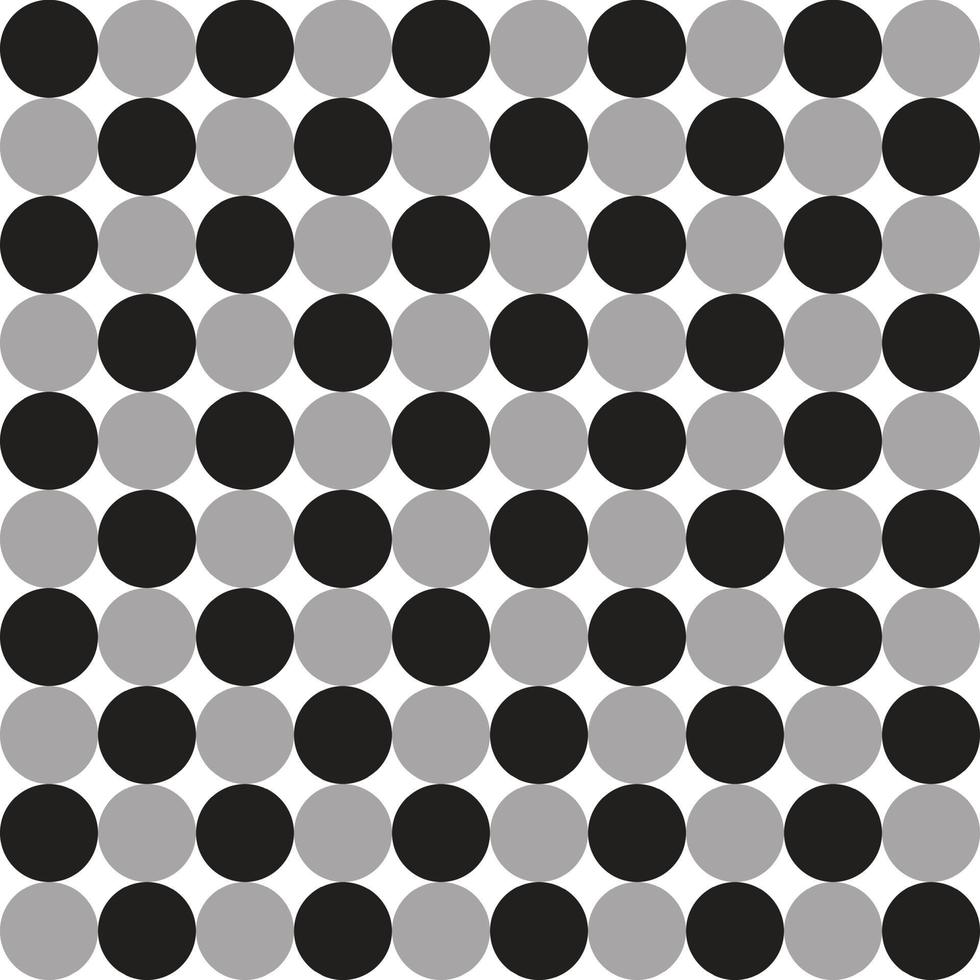 Cute Black White BW Grey Polkadot Circle Round Sphere Abstract Shape Element Gingham Checkered Tartan Plaid Scott Pattern Illustration Wrapping Paper, Picnic Mat, Tablecloth, Fabric Background vector
