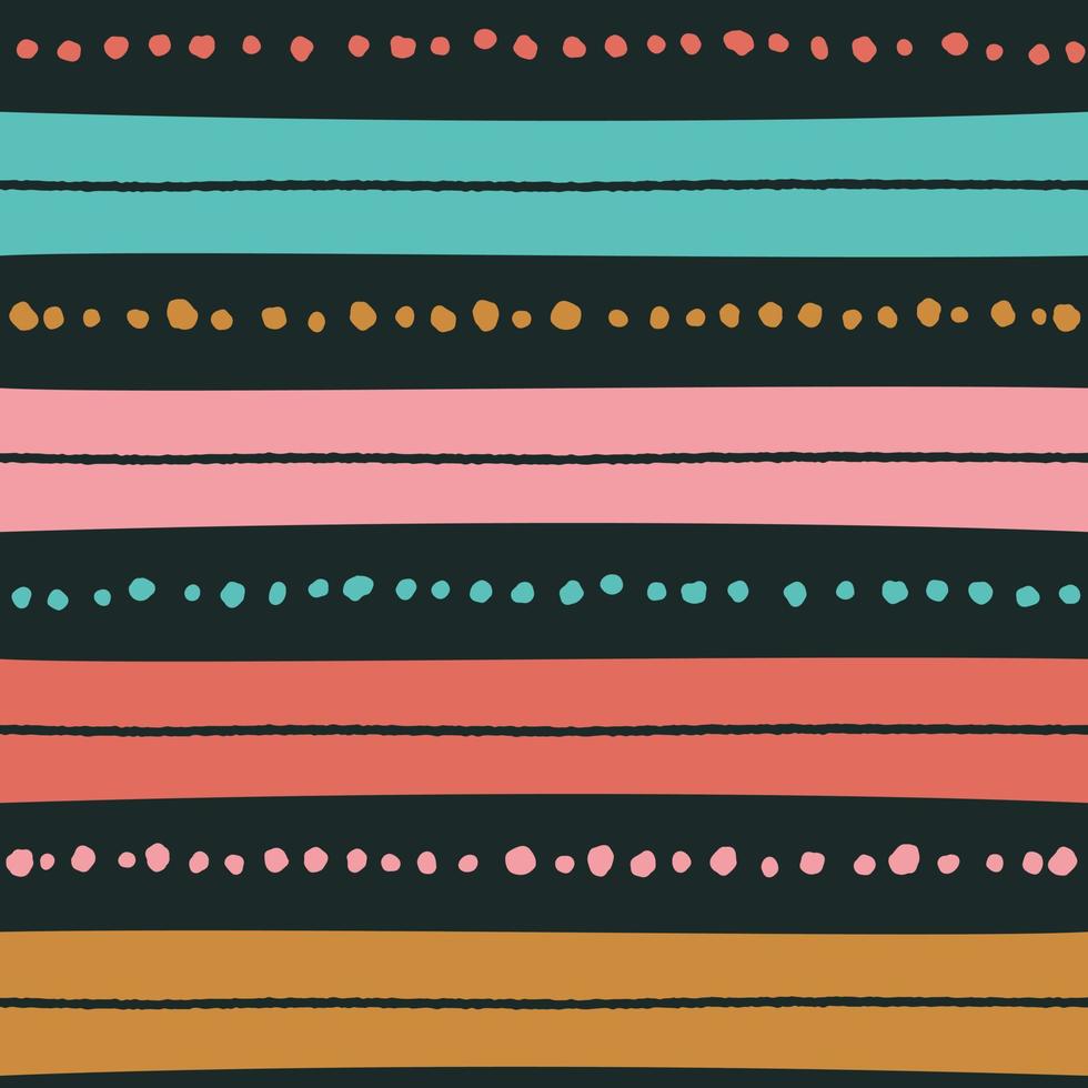 étnico tribal geométrico folk indio escandinavo gitano mexicano boho africano ornamento textura sin costura patrón zigzag punto línea horizontal raya color oscuro impresión textiles fondo vector ilustración