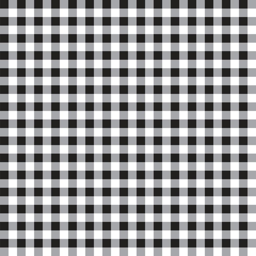 Plain Black White Grey BW Gingham Scott Tartan Plaid Buffalo Check Tile Stripe Seamless Patterns Background Vector Illustration Tablecloth, Picnic mat Wrap paper