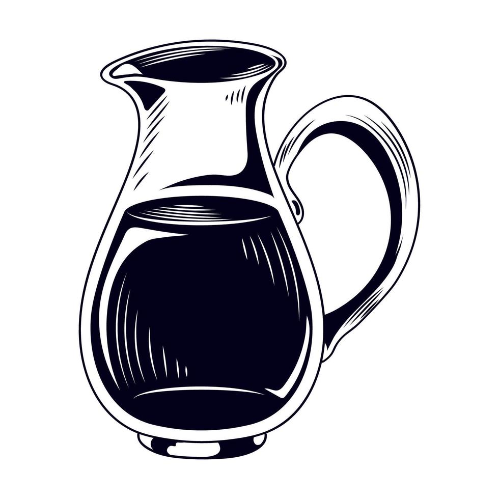 milk glass pitcher vector
