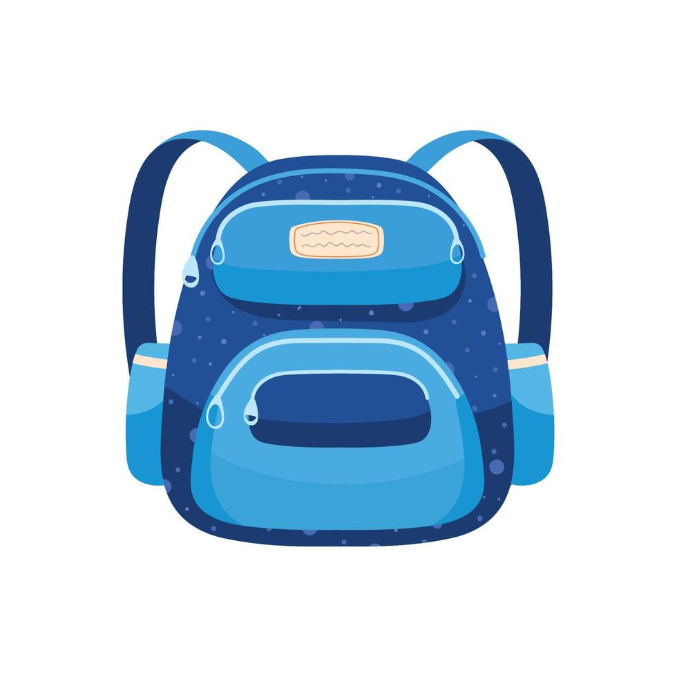 blue backpack icon vector