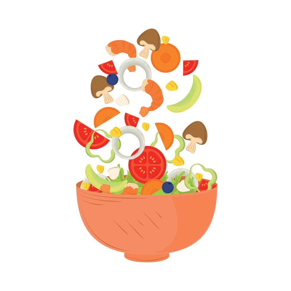 assorted healthy food vector