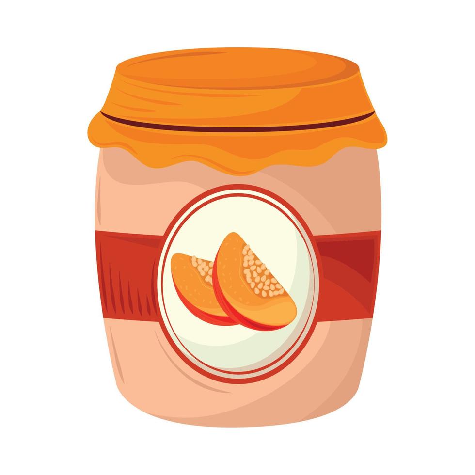 tasty pumpkin jam vector