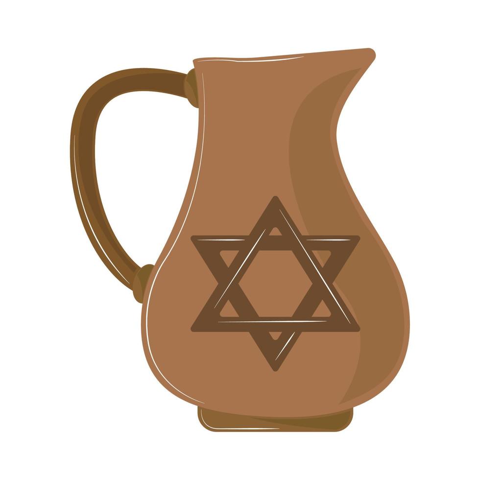 jewish clay jar vector