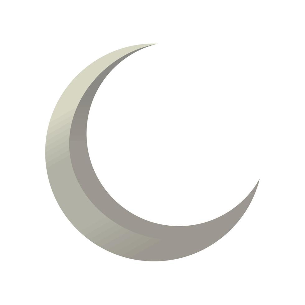 icono de luna creciente vector