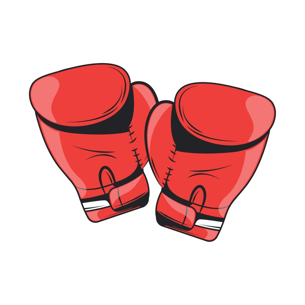 guantes de boxeo rojos vector