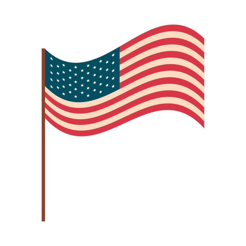 icono de la bandera de estados unidos vector