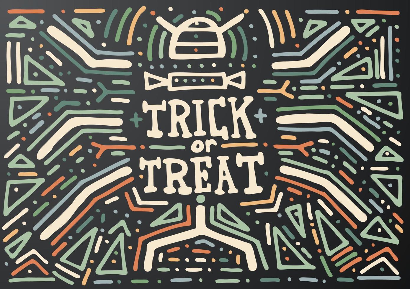 Trick or Treat Lettering. vector