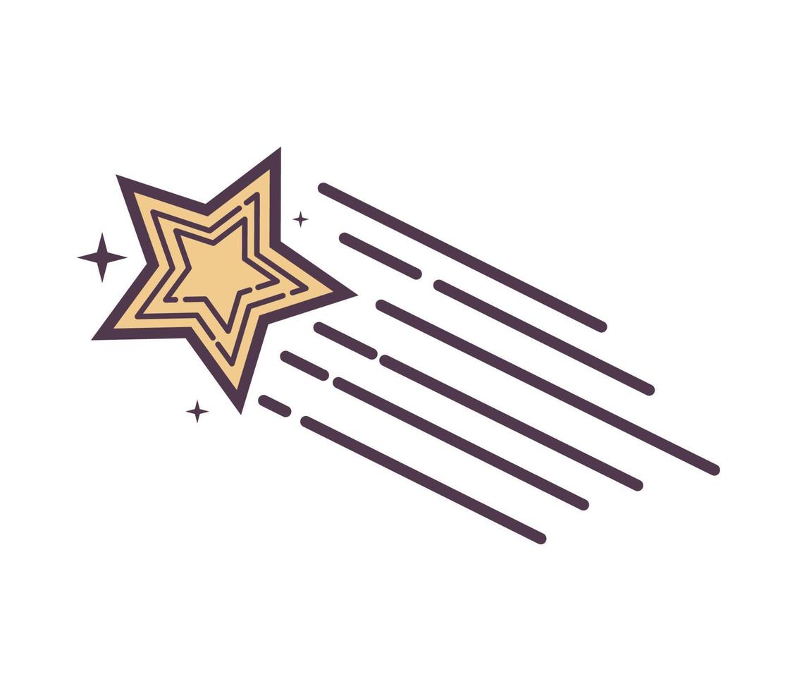 shooting star icon vector