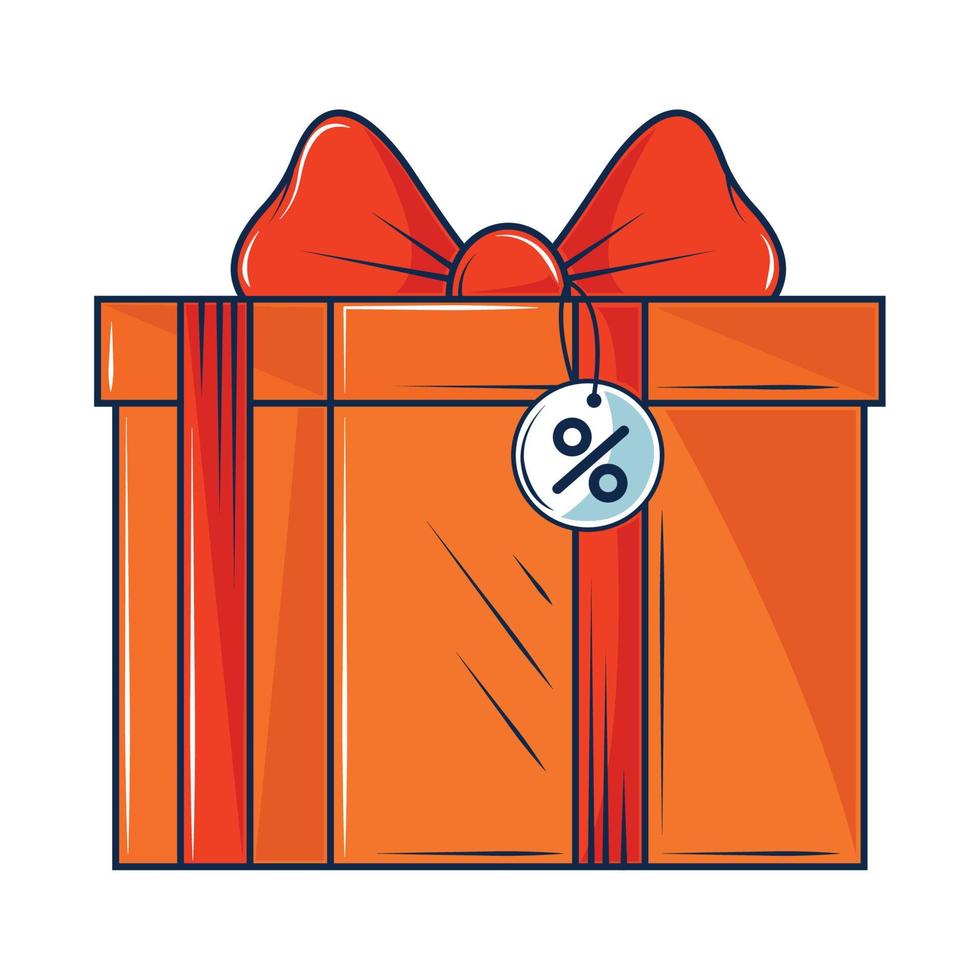 caja de regalo de compras vector