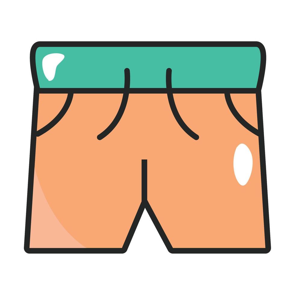 icono de pantalones cortos vector