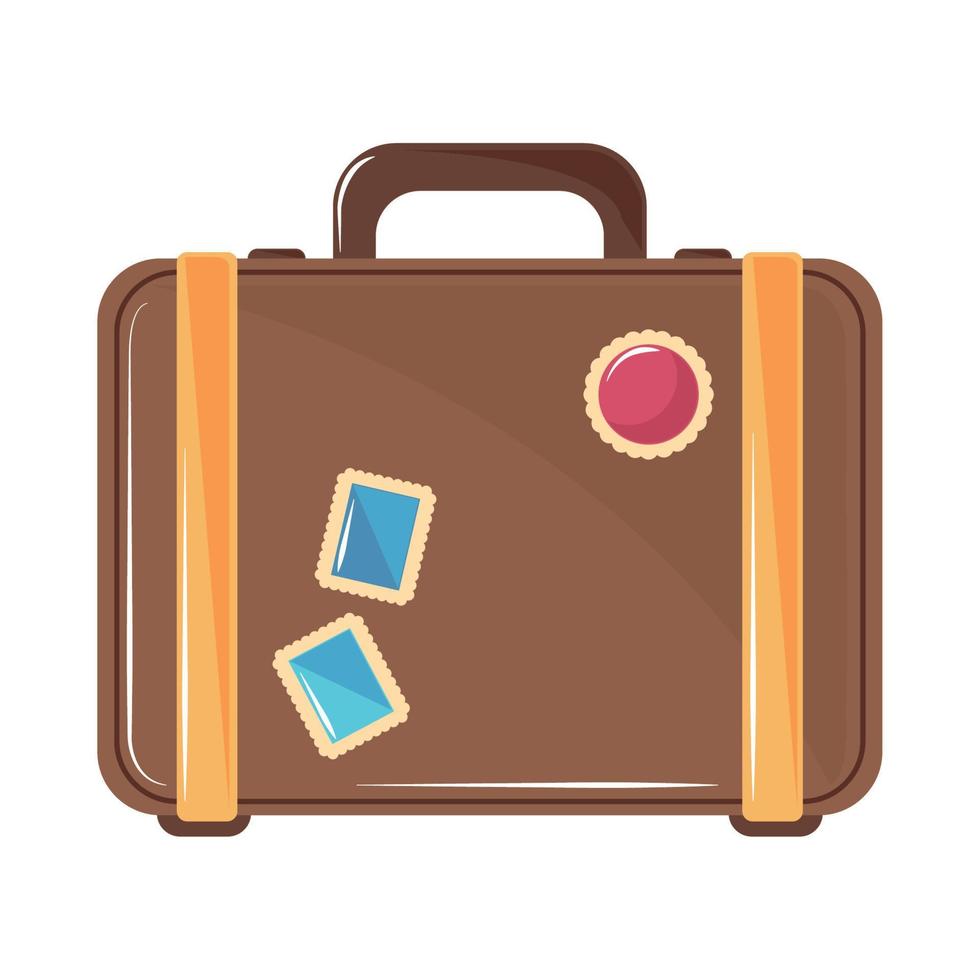 icono de maleta de viaje vector