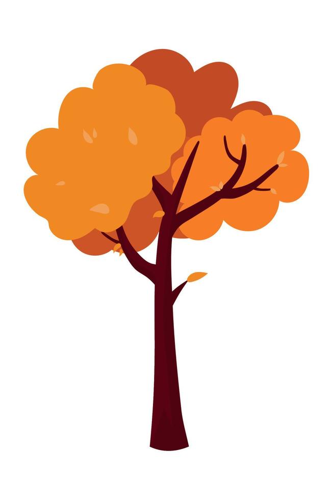 árbol seco de otoño vector