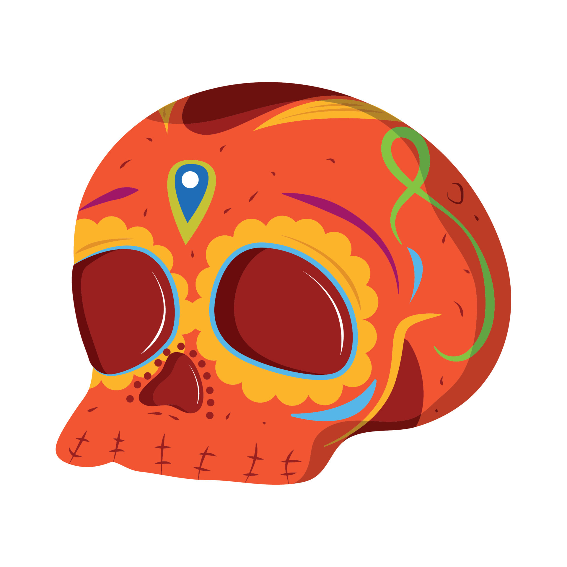 mexican sugar skull 10795521 Vector Art at Vecteezy