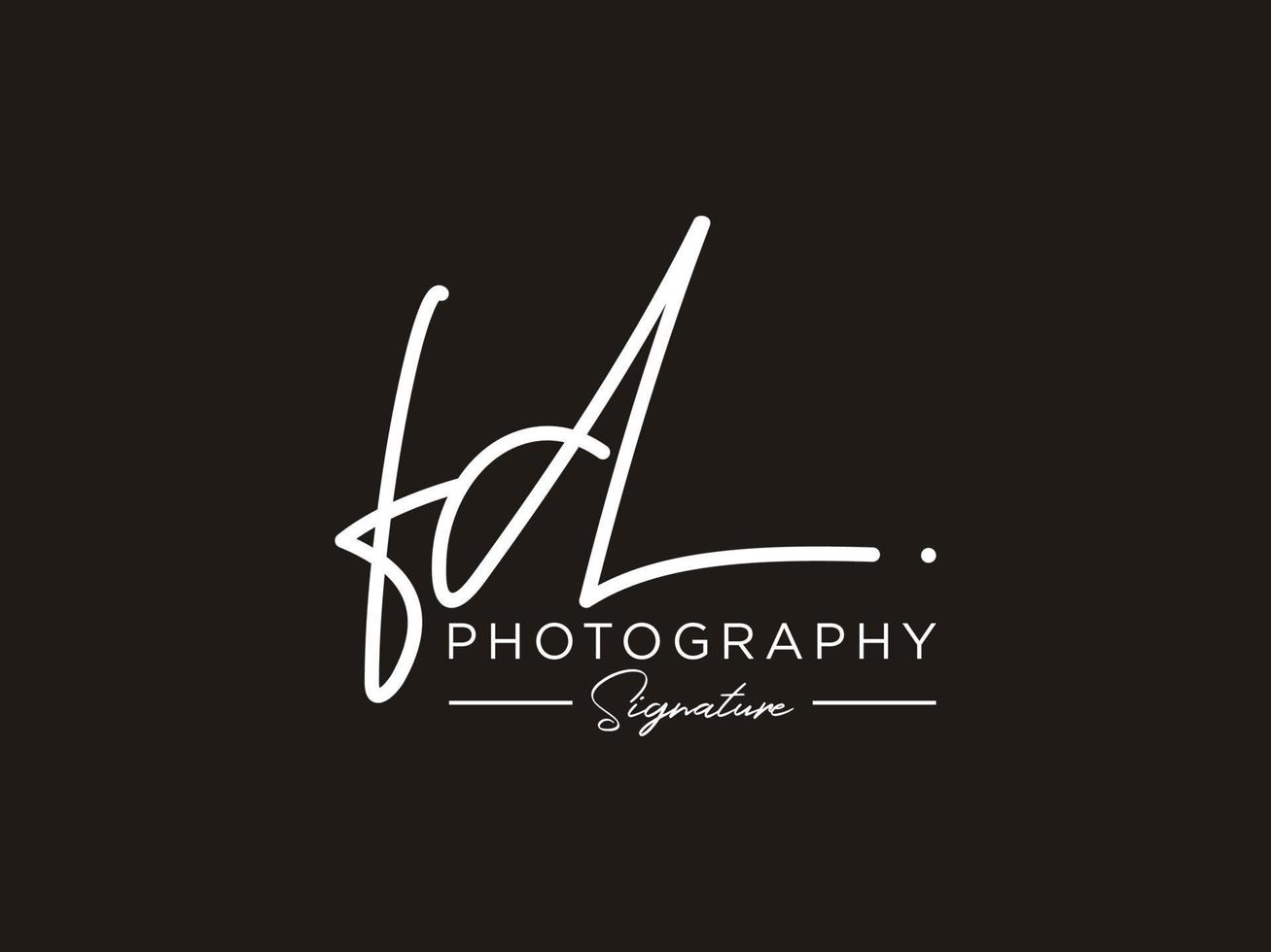 Letter FD Signature Logo Template Vector