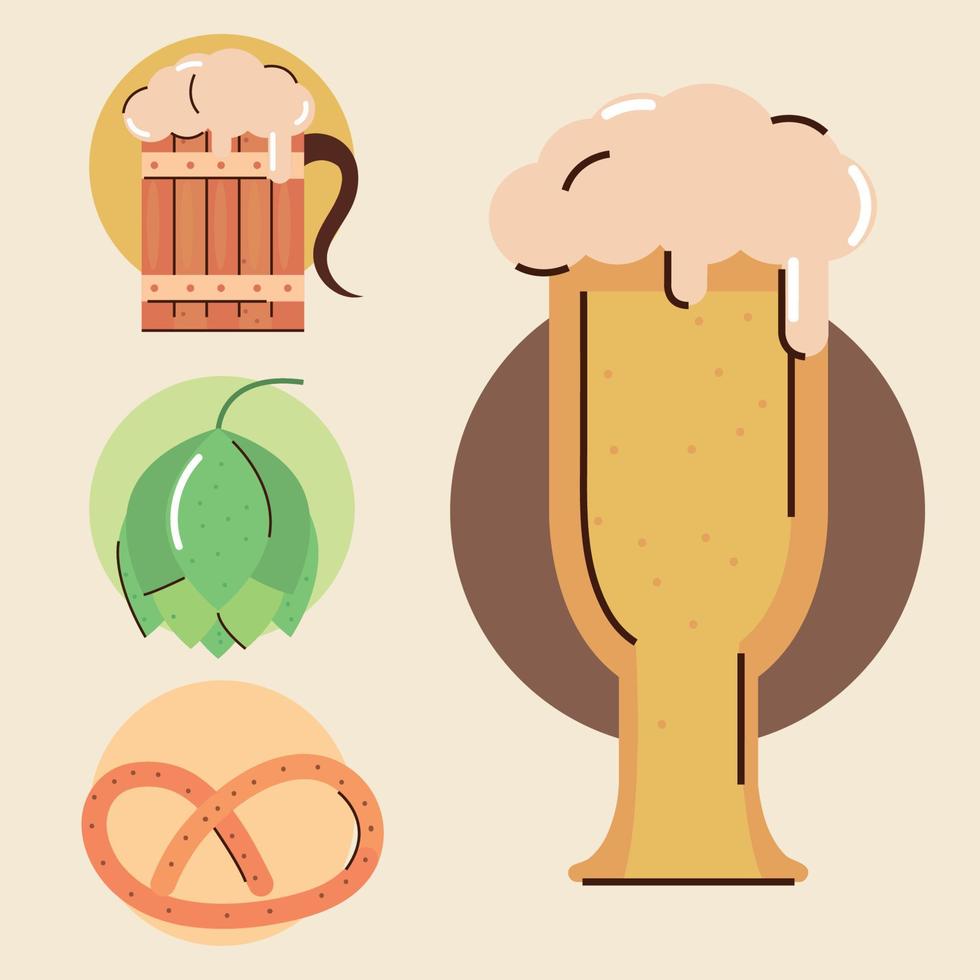 set of oktoberfest vector