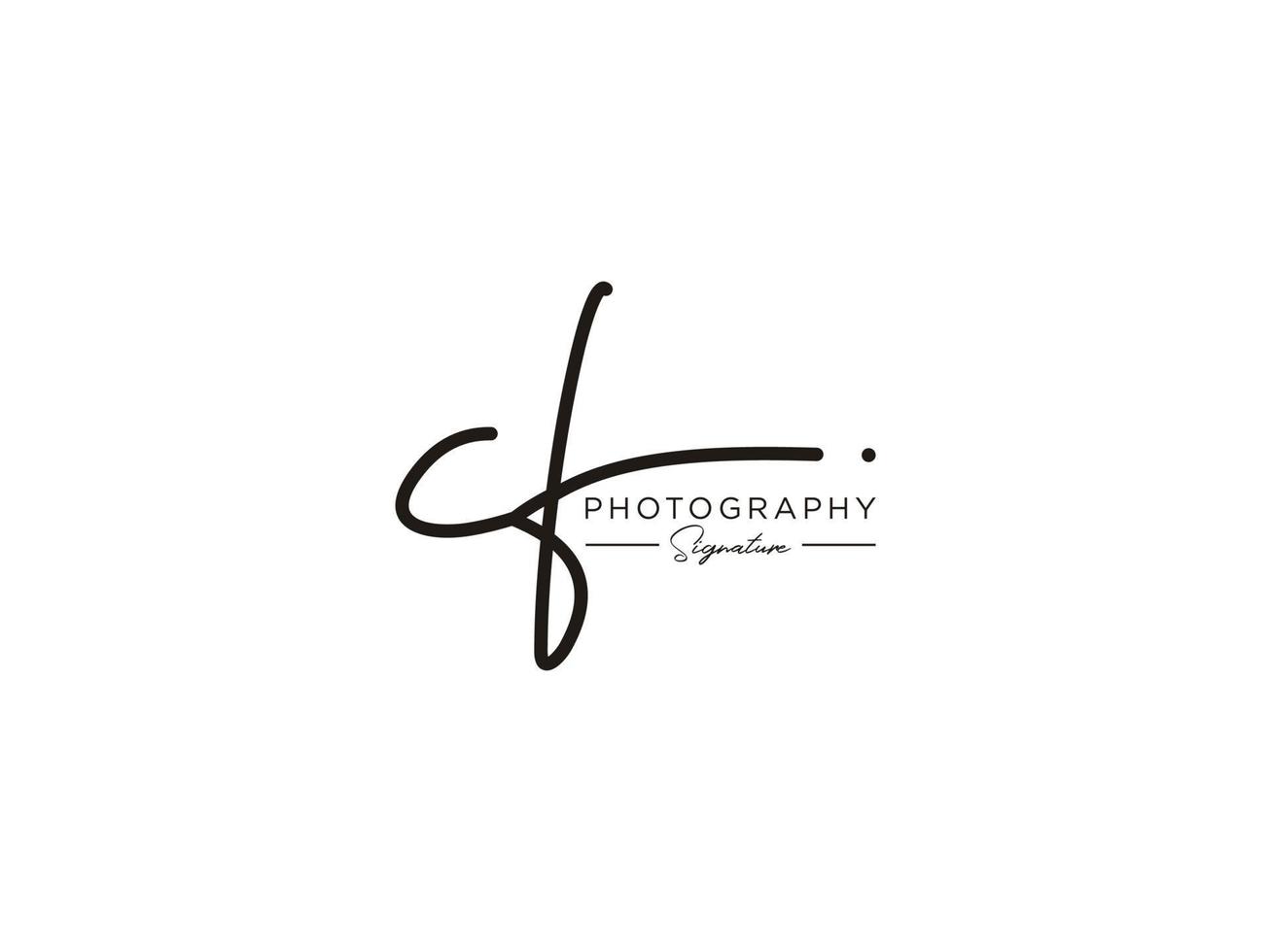 Letter CF Signature Logo Template Vector
