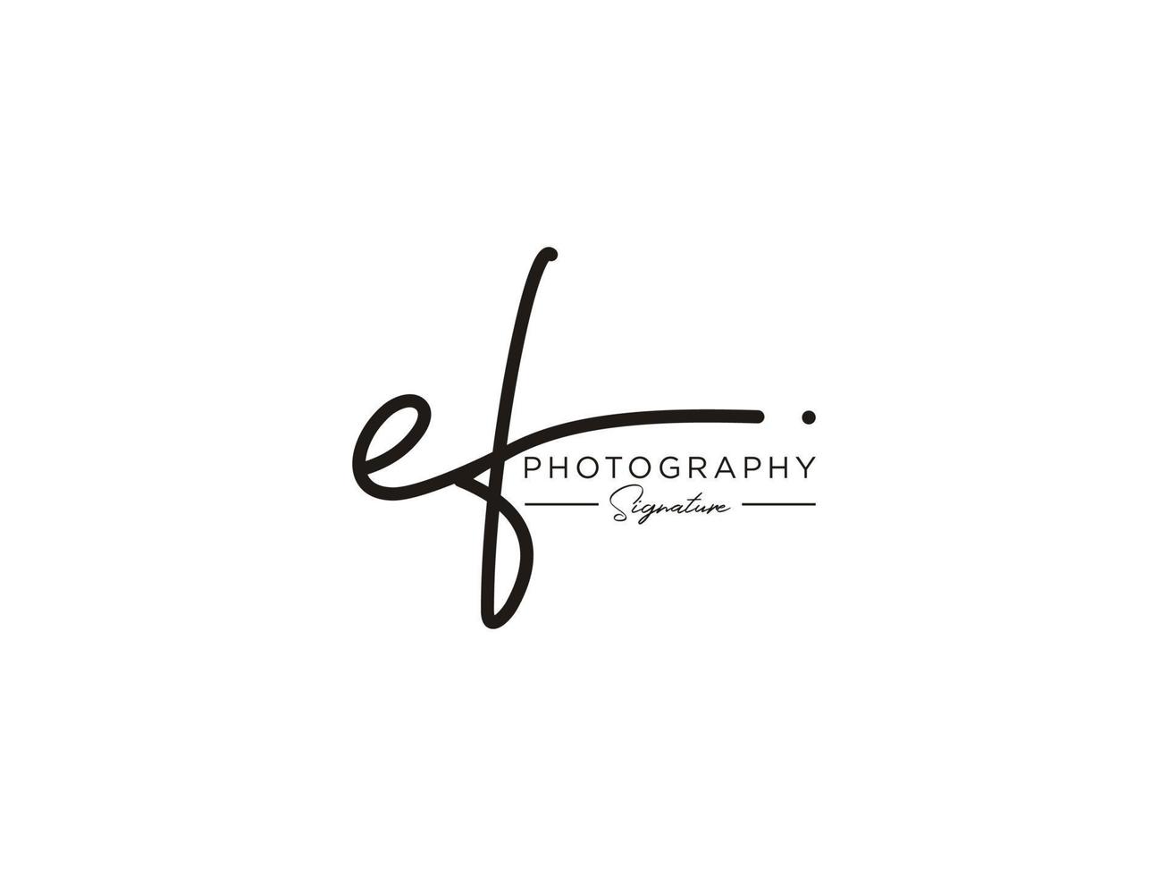 Letter EF Signature Logo Template Vector