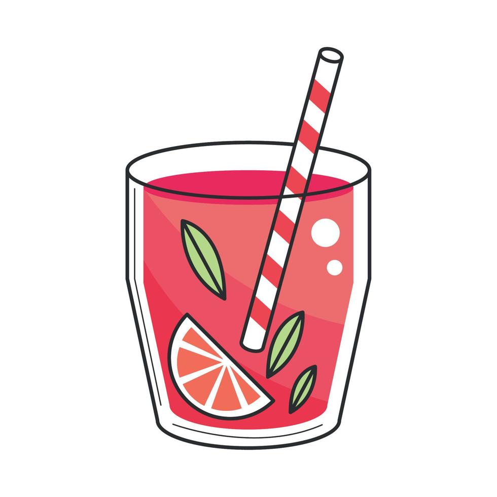 delicious cocktail drink vector