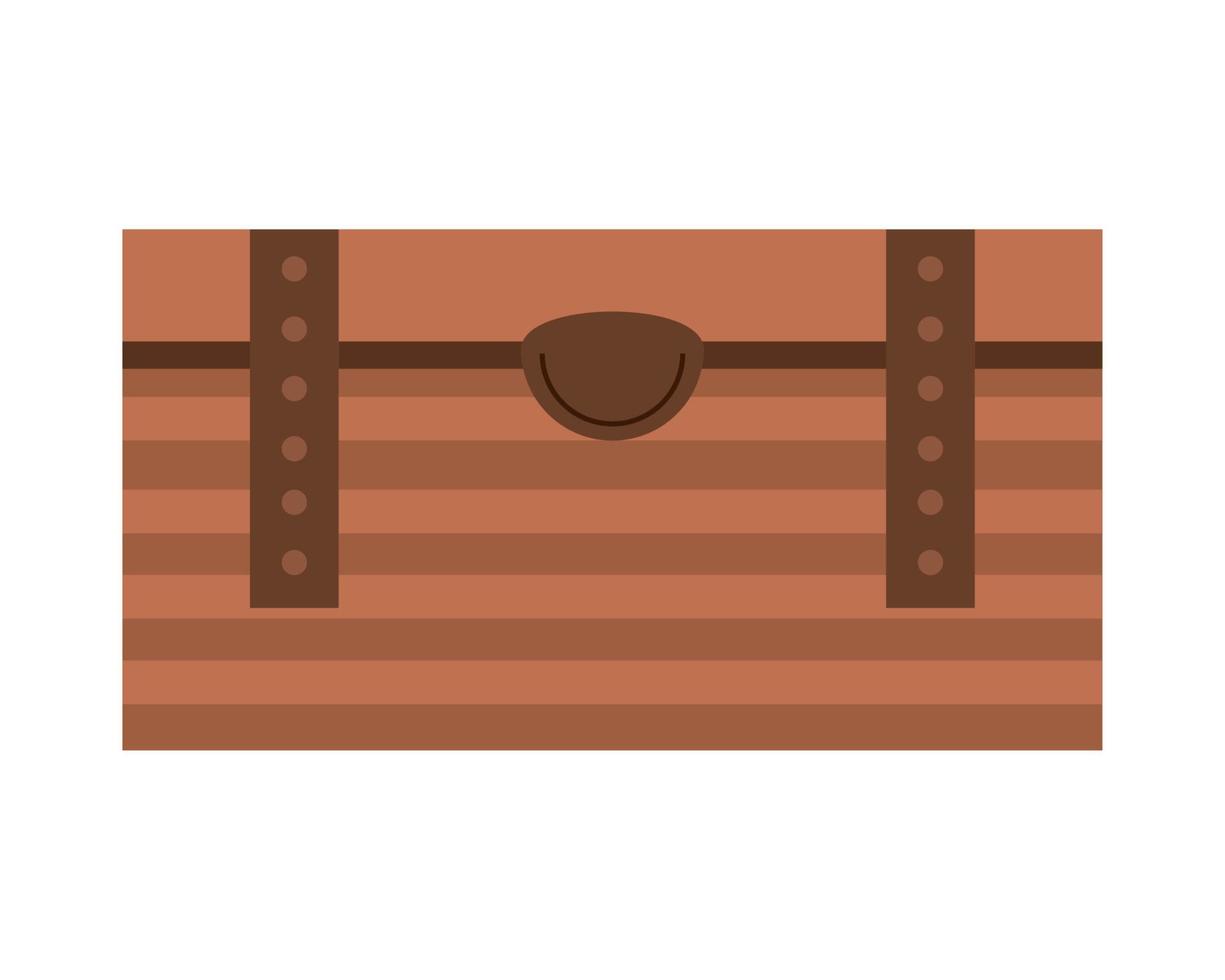 wooden chest icon vector
