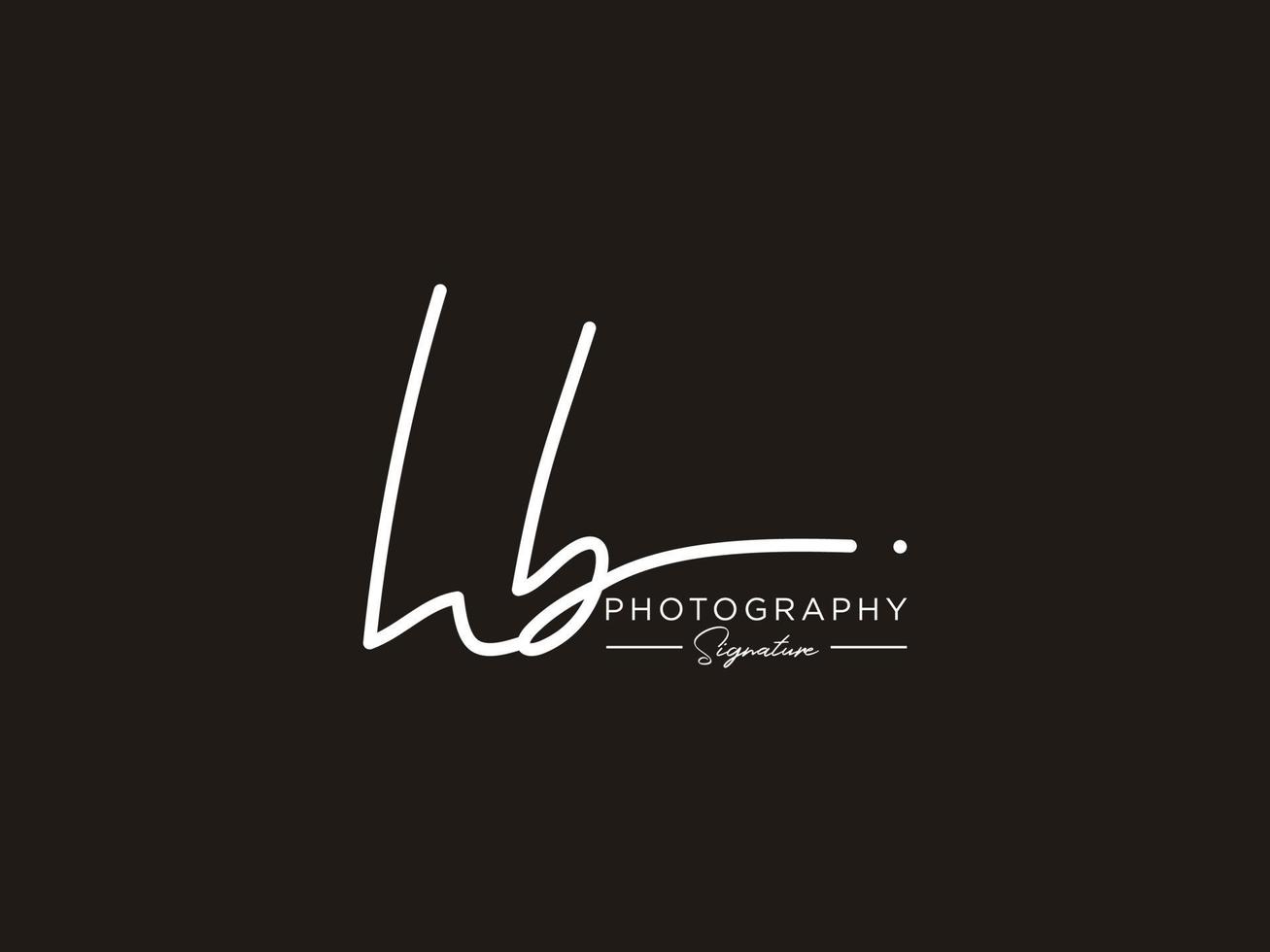 Letter HB Signature Logo Template Vector