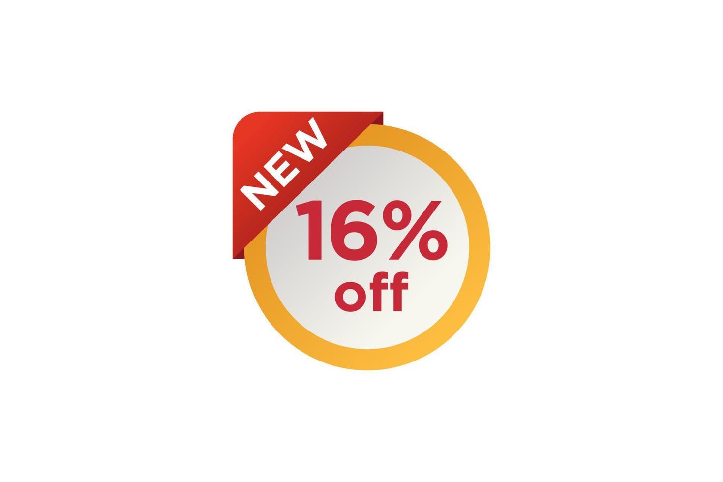 16 discount, Sales Vector badges for Labels, , Stickers, Banners, Tags, Web Stickers, New offer. Discount origami sign banner.