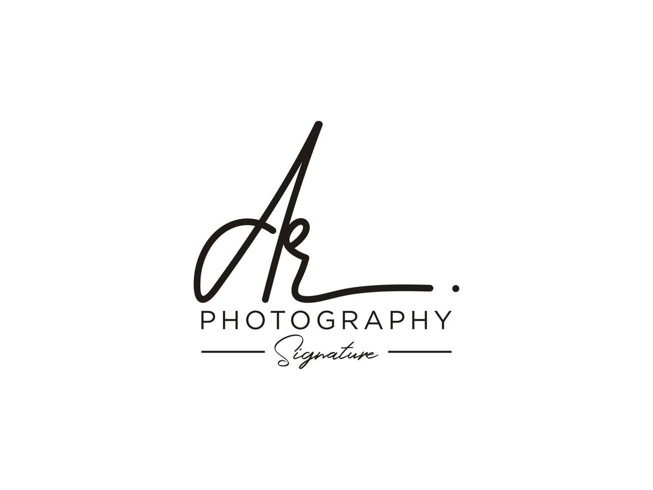 Letter DR Signature Logo Template Vector