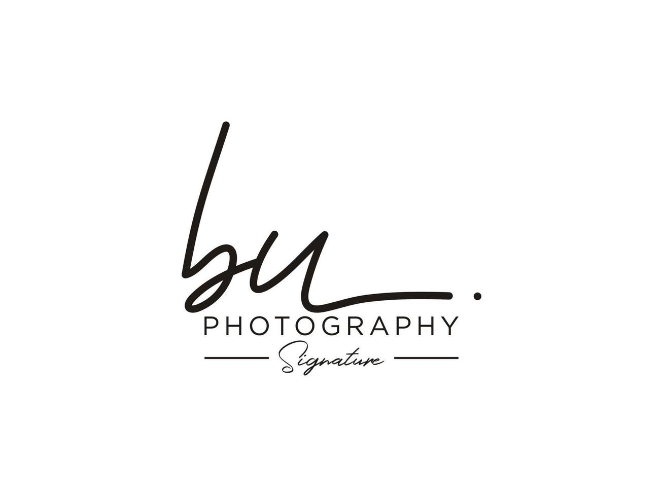 Letter BU Signature Logo Template Vector