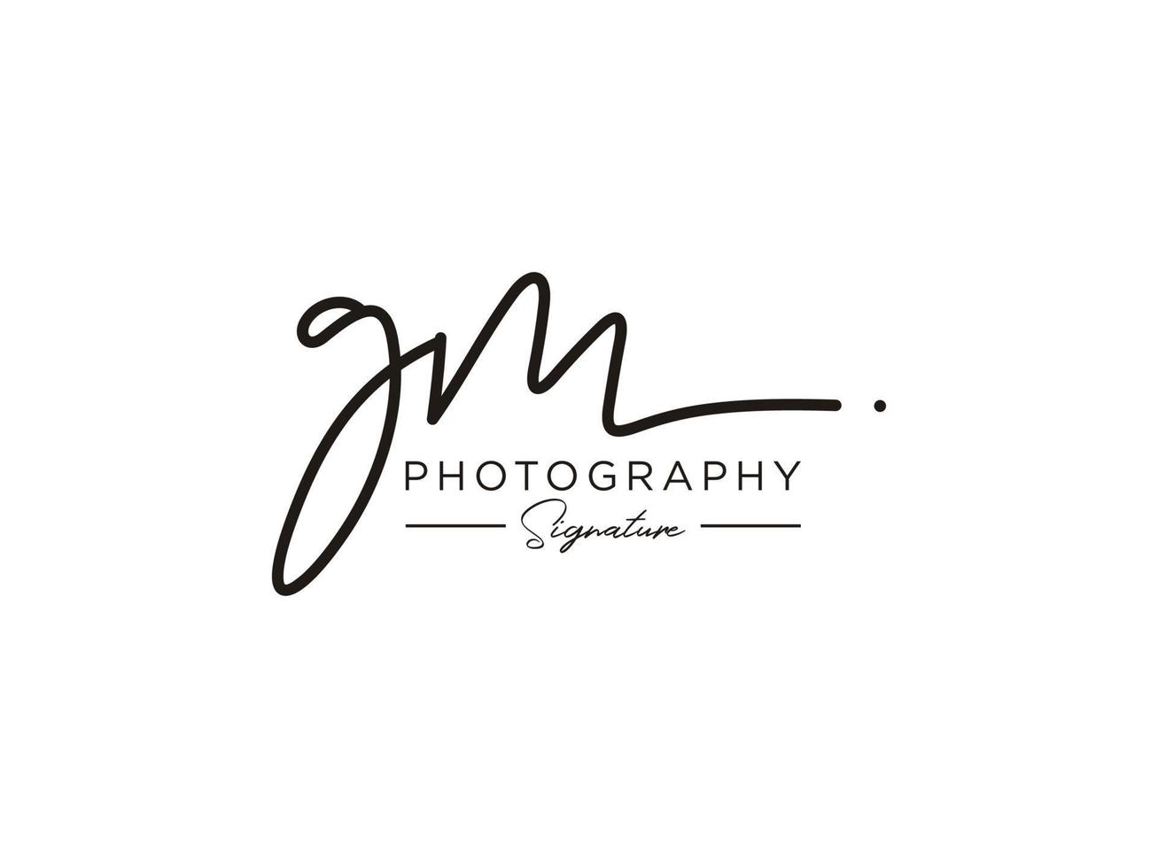 Letter GM Signature Logo Template Vector