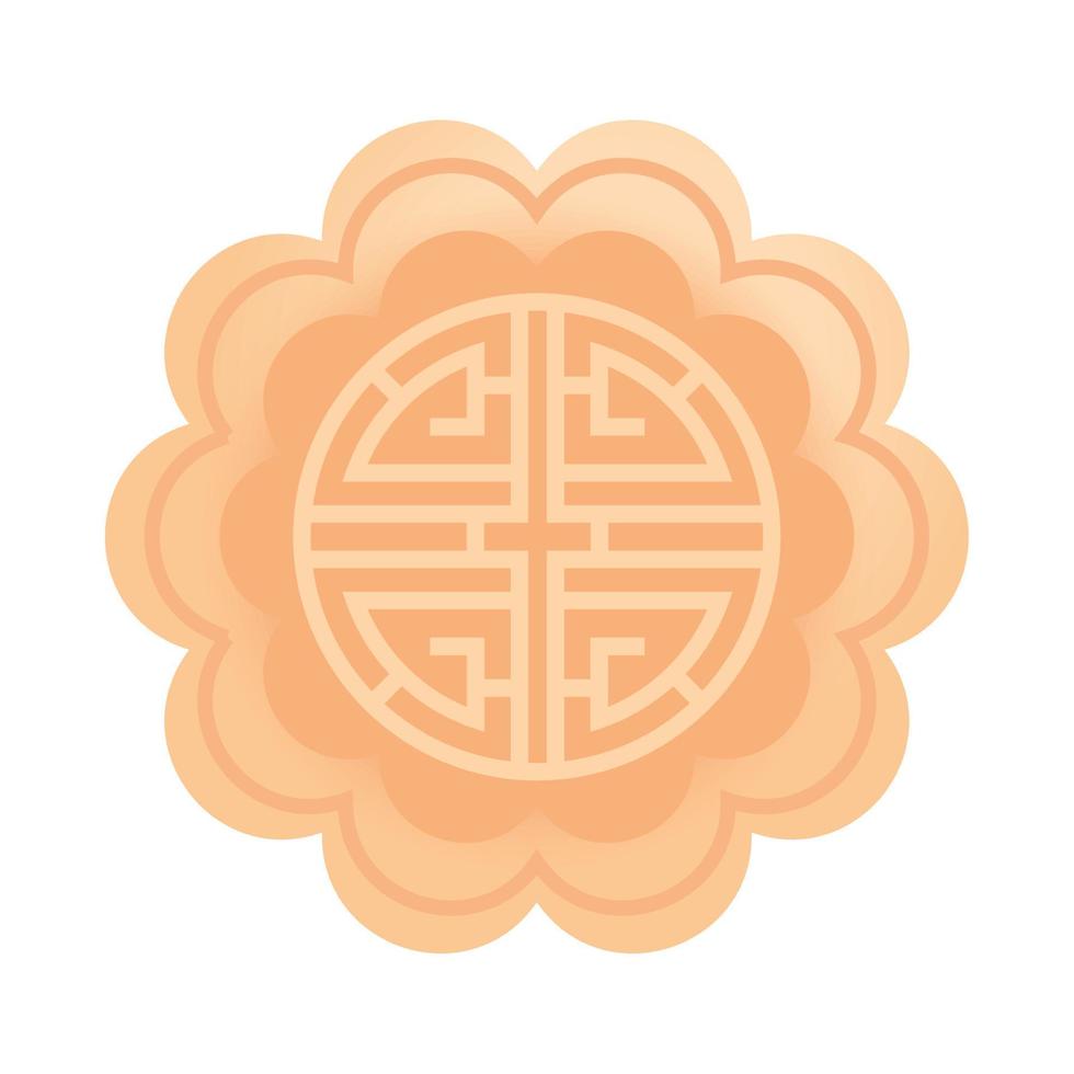 icono de mooncake chino vector